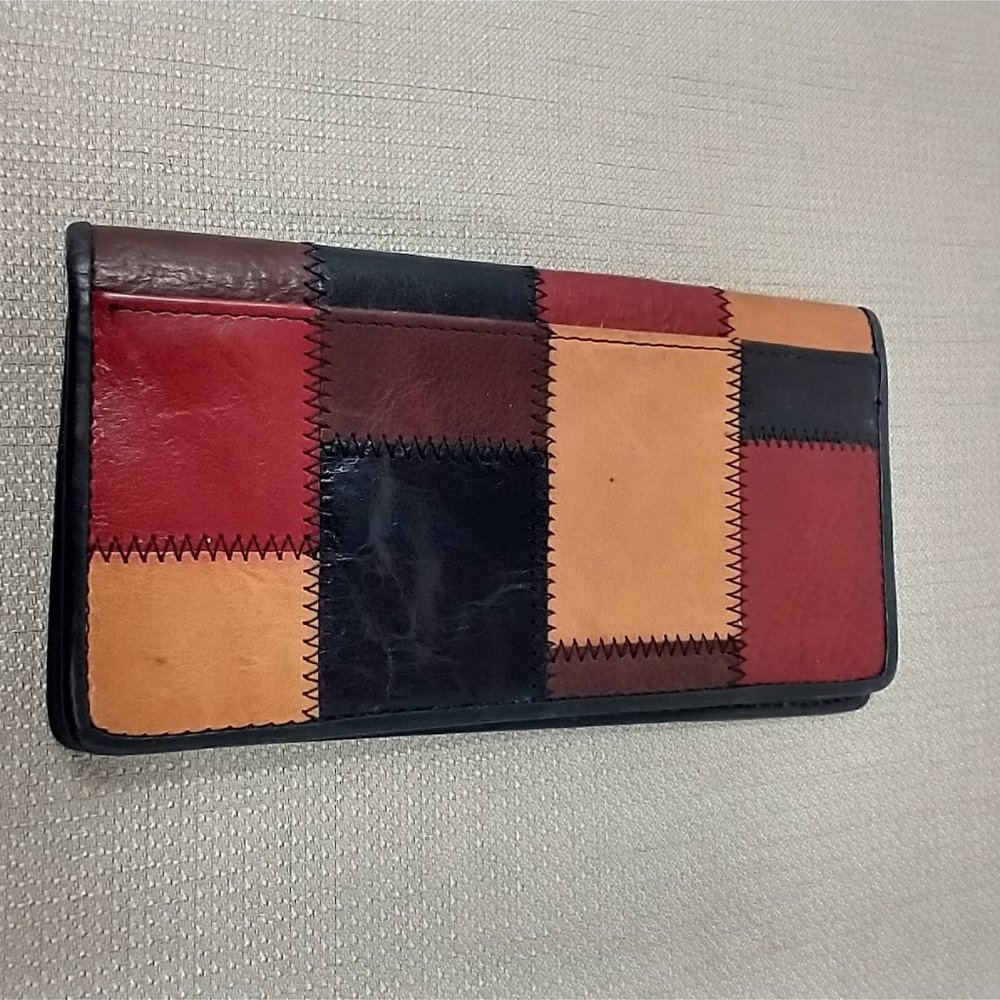 Pelle Studio Patchwork Leather Checkbook Cover - image 2